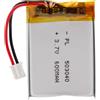 Sunkoo Batteria LiPo 3,7 V 600 mAh 503040 con cavo JST - Batteria ricaricabile ai polimeri di litio per altoparlanti Bluetooth, progetti fai da te e dispositivi elettronici