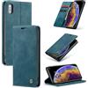 Ottcooed Cover per iPhone X/iPhone XS Custodia, Cover Pellicola a Libro Portafoglio in Pelle Porta Carte Protettiva Slot per Scheda Flip Case con iPhone X/iPhone XS, Blu verde