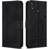 Bravoday Cover per Huawei P20 Lite/Huawei Nova 3E, Flip Custodia in Pelle PU Portafoglio Custodia per Huawei P20 Lite/Huawei Nova 3E, con Slot per Schede, Nero