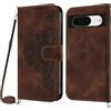 Netany Cover per Google Pixel 8 con Cordino, Flip Portafoglio Magnetica Custodia in Pelle, [2 Porta Carte][Chiusura Magnetica],Custodia Libro Antiurto Cover con Laccio per Google Pixel 8 (Marrone)