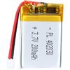 Uxney Batteria agli ioni di litio agli ioni di litio da 3,7 V, 180 mAh, 402030, con connettore 2P-PH, con griglia da 2,0 mm