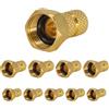 Premium X 10 connettori F 4 mm avvitabili 4,0 mm spina dorata con anello di tenuta