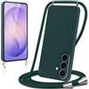 Knrlqim Cover per Samsung Galaxy S26+/ S26 Plus con Cordino Custodia con Laccio Collana Tracolla Collo Corda Regolabile Liquido Silicone Antiurto AntiGraffio Protettiva Case per Samsung S26 Plus,Verde