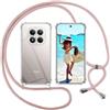 ISOI Cover con Cordino per Xiaomi Redmi Note 15 Pro 5G, Custodia Trasparente con Collana Tracolla Laccio Collo Ultra Sottile Morbido TPU Silicone Antiurto AntiGraffio Case, Rosa