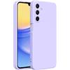 Captor Cover Custodia Colorata in Silicone Liquido per Samsung Galaxy A15, Alta Qualità con Bordo Rialzato per Schermo e Protezione Fotocamera Morbida Con Microfibra Interna (Viola Lilla)