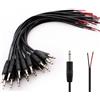RUNCCI-YUN 15Pcs connettore jack 3.5mm,connettori jack 3,5 a saldare,connettore audio jack 3,5mm,jack 3.5mm 2 poli Presa jack mono,Lunghezza del cavo: 30cm