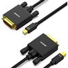 BENFEI Cavo da Mini Displayport a DVI, confezione da 2 cavi da Mini DP a DVI, 1,83 m, da maschio a maschio, placcato oro, per MacBook, iMac (LG51), Surface Pro e laptop