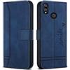 Bravoday Cover per Huawei P20 Lite/Huawei Nova 3E, Flip Custodia in Pelle PU Portafoglio Custodia per Huawei P20 Lite/Huawei Nova 3E, con Slot per Schede, Blu