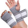 NEOtech Care - Supporto per palmo della mano - fessura per pollice - fascia di compressione regolabile - tessuto elastico e traspirante - per sport, bowling, boxe (Grigio, M, 1 Paio)