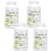 OPTIM Butirrato di sodio 285 mg, 4 x 90 capsule vegane a rilascio ritardato | Butyrate (acido butirrico) gastroresistente e microincapsulato per il comfort intestinale, il colon e il microbiota