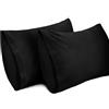 Lirex 2-Pack Federe per Cuscini, 100% Cotone Traspirante Federe Pillow Covers, 50 x 80 cm, Nero