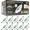 CLAR - Faretti LED Soffitto Interno, Modulo LED Ultra Slim Dimmerabile 6W, Selettore di Tonalità, Fascio 38°, Bianco (Pack 10)
