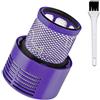 Queta Filtro di Ricambio Lavabile per Aspirapolvere Dyson V10 SV12 Serie, con Spazzolino di Pulizia