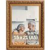 Victor cornice portafoto "Rubens" marrone oro 15x21 cm - profilo: 30 x 20 mm - stile barocco antico - vetro vero - decorazione per la casa