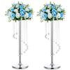 Nuptio Centrotavola Matrimonio Vasi D'argento: 2 Pezzi 70cm Altezza Vaso Fiori Cristallo Fiori Metallo Stand per Decorazioni Tavoli Festa Eleganti per Matrimoni Sfusi Centrotavola Lampadari Tavolo