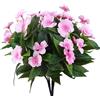 CEWUDA 2 fasci di fiori artificiali per esterni e interni, gerani artificiali, fiori di seta, resistenti ai raggi UV, rosa finto geranio, decorazione per matrimonio, casa, balcone, giardino, finestra