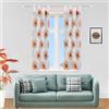 GIRASOLE HOME GIRASOLE Coppia Tendine semitrasparenti con Fiori Stampati 1 Telo 2 Pannelli 70x150cm con Passanti (Arancione, 70_x_150cm)