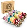 MUT22 3 Salvia Bianca con 7 Chakra di Petali Sacra da Bruciare, Purificazione e Armonia, Salvia Apiana 100% Naturale, Ideale per la Pulizia Spirituale e i Rituali Energetici
