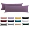 Beqnat Set da 2 federe per cuscini per dormire sul fianco 40x145 - Federa per cuscino 145x40 viola con cerniera 100% microfibra resistente e ipoallergenica per cuscino per chi dorme sul fianco