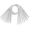 Coopay Ferri da Maglia Circolari in Acciaio Inox, 120 cm, 9 Ferri, 2,5-10,0 mm, Lisci, per Maglieria, Scialli, Maglioni, Coperte