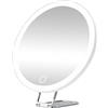 Solinorex Specchio Ingranditore 40X, Specchio per Il Trucco Da 15 Cm, Tricolore, Specchio Cosmetico Regolabile Con Supporto Da Tavolo Girevole a 360°, Lente D'ingrandimento Portatile a LED, uso a 5-8CM