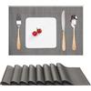 Myir JUN Tovagliette Americane Lavabili Set di 8 Tovagliette Colazione | Non-scivolose Resistenti al calore Tovaglietta Americane per Tavolo da Cucina 30X43.5cm (Testa di Moro)