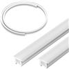FCOB T1212 1M Profili in silicone neon Canaletta LED Bianco Latte 120° Illuminazione flessibile a luce riflessa per strisce LED COB SMD da ≤10 mm (striscia LED non inclusa)