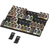 Organizer Per Bottiglie 2 Strati HOGARSWE - Supporto Impilabile Per Dispensa, Frigorifero E Armadio, In Plastica PET Trasparente, 28,5x21x10cm