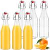 ACOMTUO Bottiglie di Vetro con Chiusura a Leva da 500 ml, 6 Pezzi Bottiglie da Riempire, Bottiglie Vetro 0.5 Litro, Bottiglie Vuote Bottiglia di Succo per Aceto, Succo, Bevande Fatte in Casa, Birra e Limonata