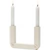 Situér Milano Lumiér Porta Candele da Tavolo 17x12cm di Design in Acciaio Verniciato Bianco con Piega Brevettata - Candelabro Centrotavola Minimal e Moderno Made in Italy
