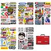 AEIXYA Kit da 5 Pezzi Adesivi Moto Personalizzati, PVC Impermeabile ad Alta Adesione per Casco, Scooter, Auto, Bici, Personalizza il Tuo Stile Unico con Design Esclusivo