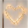 Cobus CozyHome Lucine led decorative Cuore - 20 LED bianco caldo decorazione di finestre I Con spina I Per interni I Filo led decorative Fairy lights Lucette decorazioni Luci natale catena luminosa interno