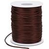 LEREATI Filo Nylon per Braccialetti 1.5mm x 100m Cordoncino Natalizio Cordone di Raso, Cordino per Borse Uncinetto, la Creazione di Gioielli, Fai da Te, Collane, Perline (Caffè Chiaro)