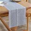 Miuyunya Runner Tavolo Blu Grigio Moderno 33 x 120 cm Boho Runner Tavola Tessuto in Poliestere di Cotone Centrino Rettangolare Lavabile Decorazioni Matrimonio Tavoli per Soggiorno Mobili Cucina