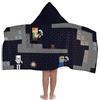 Jay Franco Minecraft Creeper Steve Alex - Telo a Mantella con Cappuccio 56 × 130 cm per Bambini, Super Morbido per Bagno, Spiaggia, Piscina e Viaggio, Prodotto con Licenza Ufficiale, Grigio