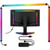 lvifloae Retroilluminazione a LED per monitor per PC Strisce luminose a LED Ritmo musicale Luce dinamica Sincronizzazione dietro il software del monitor Modalità dinamica a colori (24 pollici)