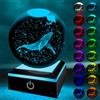 YATOSEEN 3D Balenae Luna Sfera di Cristallo con Luce Notturna Multicolore, Cristallo K9 Mini Balena Modello, Regalo per Bambini Amici Festa di Compleanno di Coppia