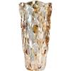 AiiBowy [AiiBowy] Vaso Vetro Trasparente Alto 23cm - Vasi Vetro Colorato - Vaso in Stile Contemporaneo - per Fiori e Composizioni Floreali per Centrotavola, Cucina, Ufficio, Matrimonio (Ambra)