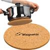 MIJOMA Sottopentola magnetico in sughero, diametro 21 cm | Resistente al calore, antiscivolo, protegge le superfici da calore e graffi. Sottopentola con magnete