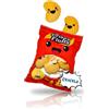 alldoro 60270 - Sacchetti per Chip in Peluche, 6 Pezzi, con 5 trucioli di Peluche e Viso Emoji, con Effetto scoppiettante e Chiusura in, ca. 18 × 14 cm, per Bambini dai 3 Anni in su