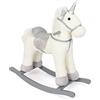 Bayer Chic 2000 - Unicorno a dondolo, altezza sella 46 cm, animaletto a dondolo, simpatico cavallo a dondolo, beige-grigio