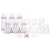 MAM Easy Start - Set di biberon anti-coliche | 17 pezzi | include 6 biberon e succhietto MAM Original Start 0-2 mesi | Set regalo per neonati | Grande | Lilla (vari disegni)