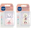 MAM Istruzioni in Lingua Straniera MAM Dental ciuccio Silicone Supreme 0 6 mesi +, 4 pezzi, include 2 contenitori per il trasporto sterilizzati