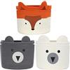 Goodheim Cestini Portaoggetti Per Bambini Con Animali, Set Di 3, Cesta Porta Giochi Bambini In Cotone Lavabile - Ideale Per Kallax, Cesto Portabiancheria Per Bambini