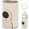 ANEELV Scaldabiberon portatile con porta USB-C a 6 livelli di regolazione della temperatura (38-50°C), display LCD intelligente, ideale per riscaldare alimenti per neonati e alimenti per bambini. Un must per