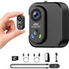 CAMWORLD Mini Action Cam 4K 30fps con Custodia di Ricarica, Body Cam Magnetica Indossabile con Scheda 64GB, 6-Assi EIS Stabilizzata, Grandangolo 150°, POV Camera per Moto, Vlog, Bici