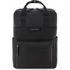 Kapten & Son Zaino Bergen All Black 11 L | Donna & Uomo | Zaino pc minimalista & funzionale | Per università, scuola, lavoro, viaggio, aereo | Vegano & impermeabile, porta PC da 13