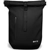 ONYX Zaino Rolltop da 20 a 30 l, con scomparto per computer portatile, zaino regolabile, borsa da viaggio, impermeabile e durevole, nero, Nero , L