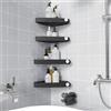Sotfamily 4 pezzi Mensola Angolare Doccia Mensole Bagno, Non Necessita di Trapano, Rimovibile - Può Contenere Sapone, Shampoo e Detergente Per il Viso - Mensole Bagno Autoadesiva con 12 adesivi