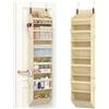 Lifewit Portaoggetti da Appendere con 4 Tasche Laterali e 2 Ganci, Organizer Appendere, Capacità 18 kg (40 lbs), Mensole Porta per Camera da Letto, Bagno, 6 Ripiani, 6 Scomparti, Beige